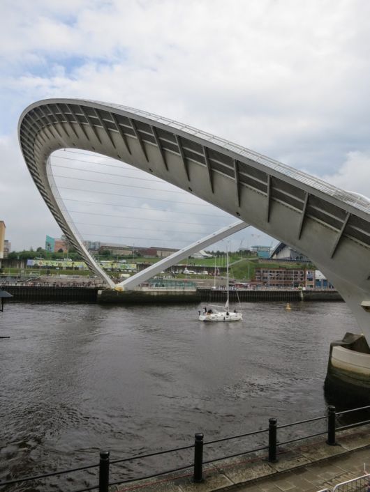 The Gateshead Millennium Bridge In England