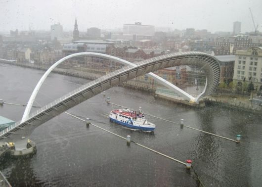 The Gateshead Millennium Bridge In England