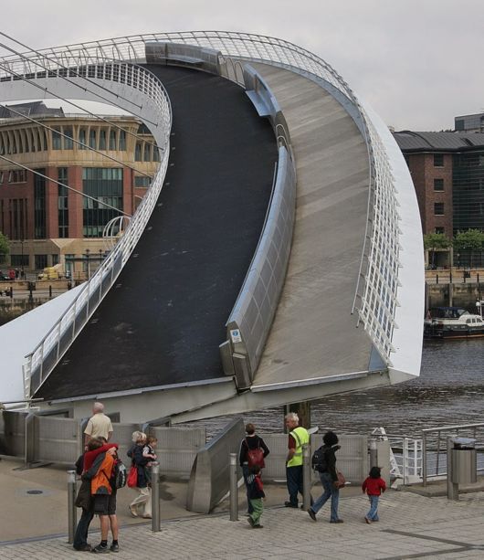 The Gateshead Millennium Bridge In England