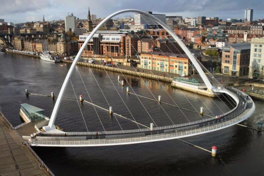 The Gateshead Millennium Bridge In England