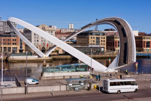 The Gateshead Millennium Bridge In England