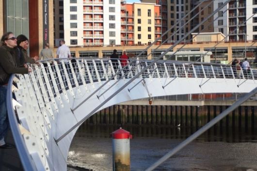 The Gateshead Millennium Bridge In England