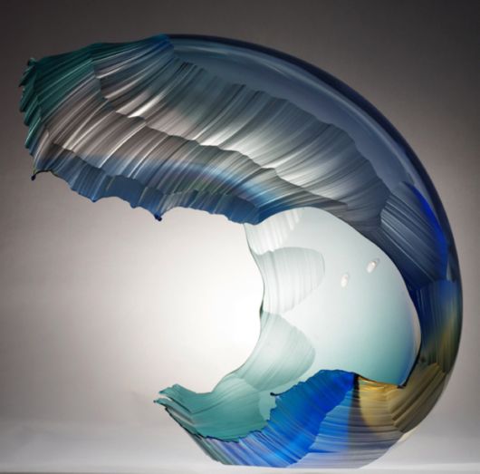 Classic Glass Sculptures Mimic Crashing Ocean Waves And Water Bodies 